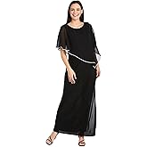 R&M Richards Women's Evening Elegance Poncho Gown