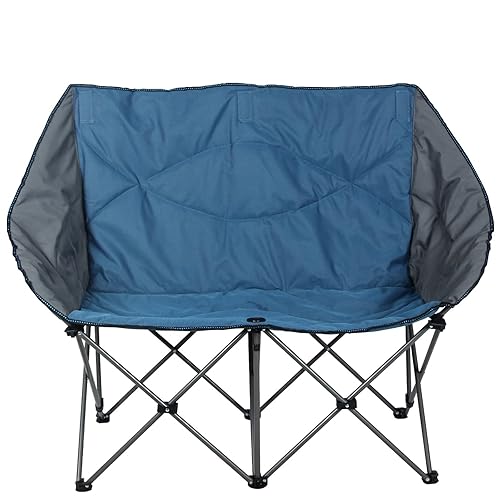 ALPHA CAMP Oversized Camping Chair Double Folding Chair Heavy Duty