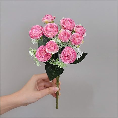Amazon アートフラワー 装飾バラの牡丹シルク小さな花束の花のパーティーの春の結婚式の装飾マリアージャー偽の花のための造花 Color 造花 オンライン通販