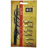 Speedball Lettering & Drawing Round Pen Nibs B Style assorted,Multi,set of 6