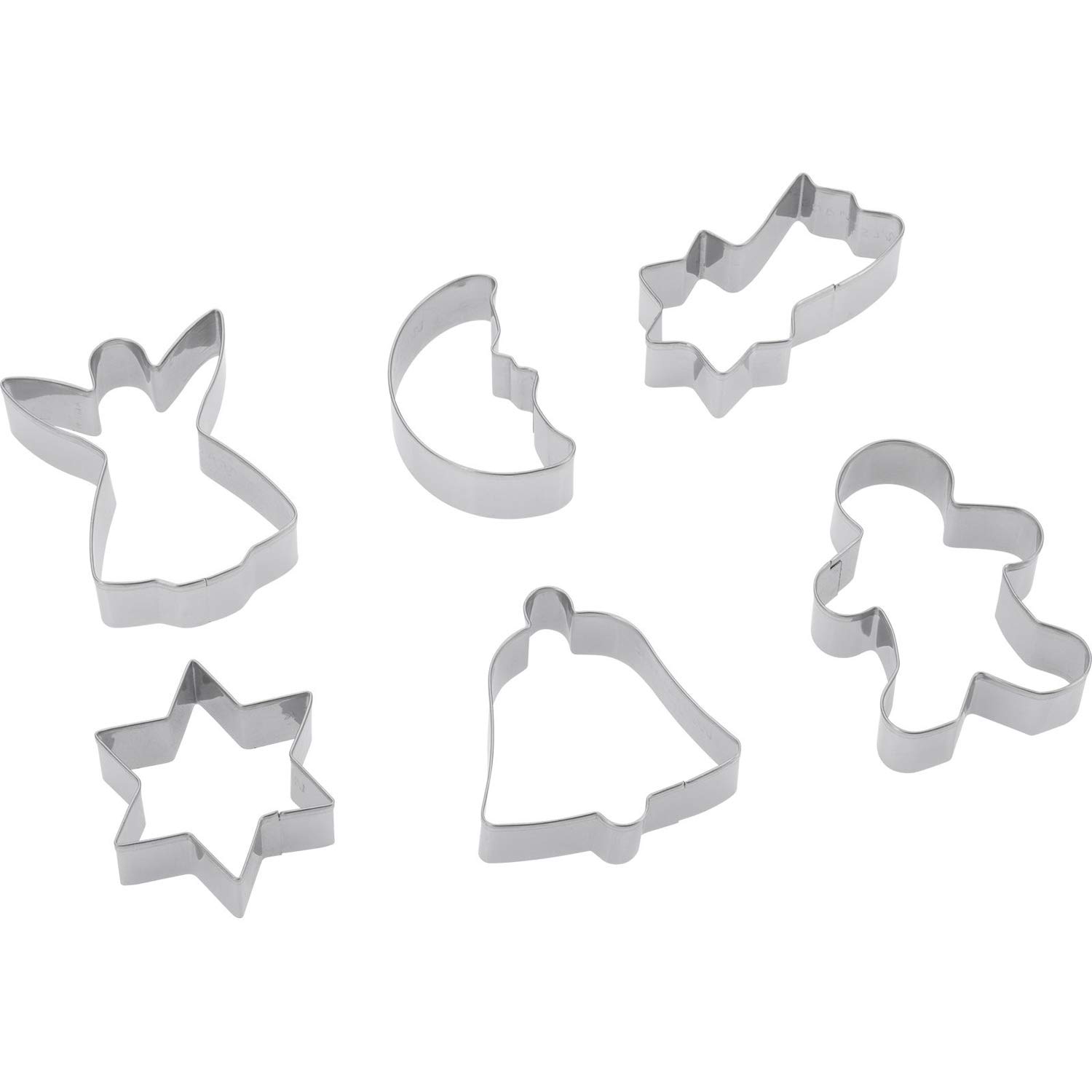 Westmark Cookie Cutter Set, Various shapes, Stainless Steel, Christmas, 6 pcs., Silver, 31912260