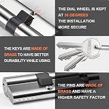 Bwintech 90mm 45T/45 Chrome Euro Cylinder Lock with Thumbturn and 3 Keys view 6