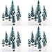 Factory Direct Craft Set of 32 Assorted Size Miniature Sisal Trees for Tabletop Decoration Holiday Displays and Christmas Decorations