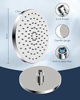Hibbent 8 Inch Rain Shower Head High Pressure Chrome Stainless Steel Cover view 5