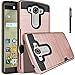 LG V10 Case, Cellaria Card Slot Series - [Shockproof][Drop Protection] Hybrid Dual Layer Slim Wallet Case Cover For LG V10, Rose Gold