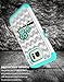 S7 Edge Case, Galaxy S7 Edge Case, Style4U Cute Owl Studded Rhinestone Crystal Bling Hybrid Armor Case Cover for Samsung Galaxy S7 Edge with 1 Style4U Stylus [White/Teal]