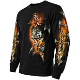 Hot Leathers Black Electric Skull Long Sleeve T-Shirt