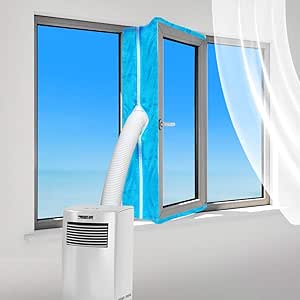 Amazon Com Gulrear Portable Air Conditioner Window Seal Portable Ac Window Kit Airlock Window Seal For Portable Air Conditioner Hot Air Stop Air Exchange Guards With Zipping And Adhesive Fastener Home