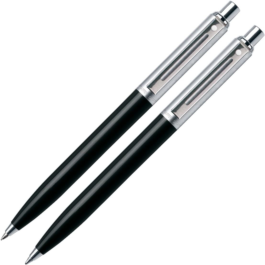 Sheaffer 300 Refillable Ballpoint Pen, Glossy Black Finish, Chrome