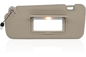 NHILES Left Driver Side Sun Visor Fits for Nissan Murano 2009 2010 2011 2012 2013 2014 Replacement Sun Shade # 96401-1AA1B (Beige)