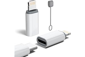 MFi Certified 27W USB C to Lightning Adapter (2 Pack) - Fast Charging Data Sync, Lightning to USB Type C Cable Adapter for iP