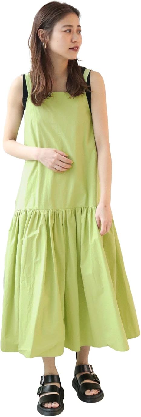 Amazon ジャーナルスタンダード レリューム Diarte ディアーテ Olaria Cotton Dress ワンピース S グリーン ワンピース チュニック 通販