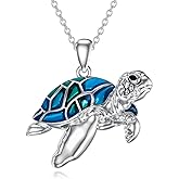 Shusukue Fox/Turtle Necklace 925 Sterling Silver Animals Pendant Jewelry Gifts for Women Teens
