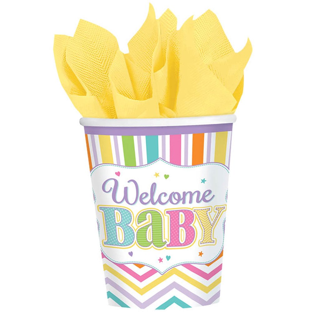 Amscan 731488 266 ml Baby Bright Paper Cups