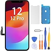 LL TRADER Screen Replacement for iPhone 12/12 Pro, 6.1" LCD Retina FHD Display COF Touch Screen Digitizer with Repair Tool Ki
