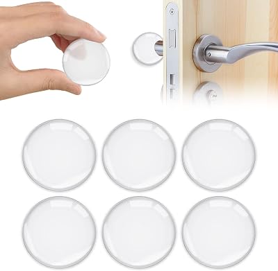 Vicloon 6Pcs Silicone Door Stopper Wall Protector Bumper Pads Transparent 1.57in
