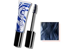 Easilydays Blue Colored Temporary Hair Brow, 10 Colors Temporary Hair Chalk Hair Dye, Applicable to Girls Kids Adults, Washable Hair Chalk for Girls Birthday Christmas Cosplay Hair DIY Party, #09 Blue