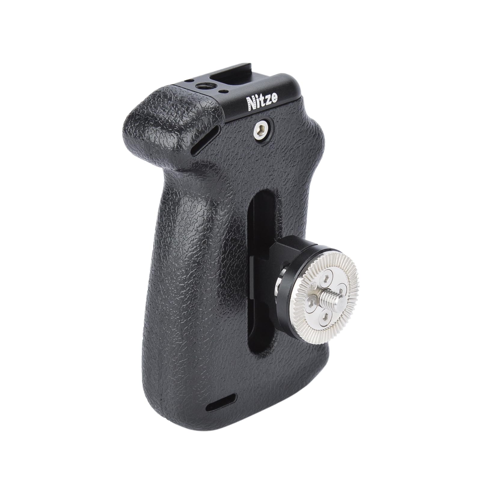 Nitze Side Handle for ARRI Rosette Mount,Lightweight Camera Cages Handgrip with Built-in Cold Shoe, Strap Hole and Threaded Hole, Direction and Position Adjustable - PA22-H1