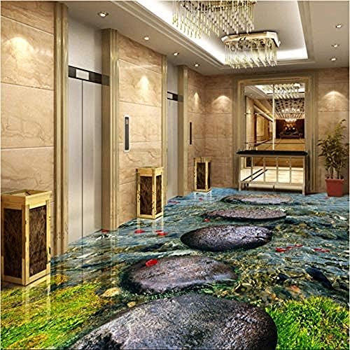 防水 防汚カスタム3d壁紙床stone Riverウォーターバス3d床タイルセラミックタイル自己接着3d壁紙床 450x300cm Creek 安い 激安 プチプラ 高品質