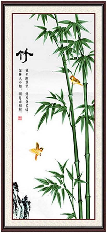 2016 The new 5D diamond drill painting full diamond cube quadruple painting Merlin, bamboo and chrysanthemum stitch diamond paste living room,bamboo-localpaste