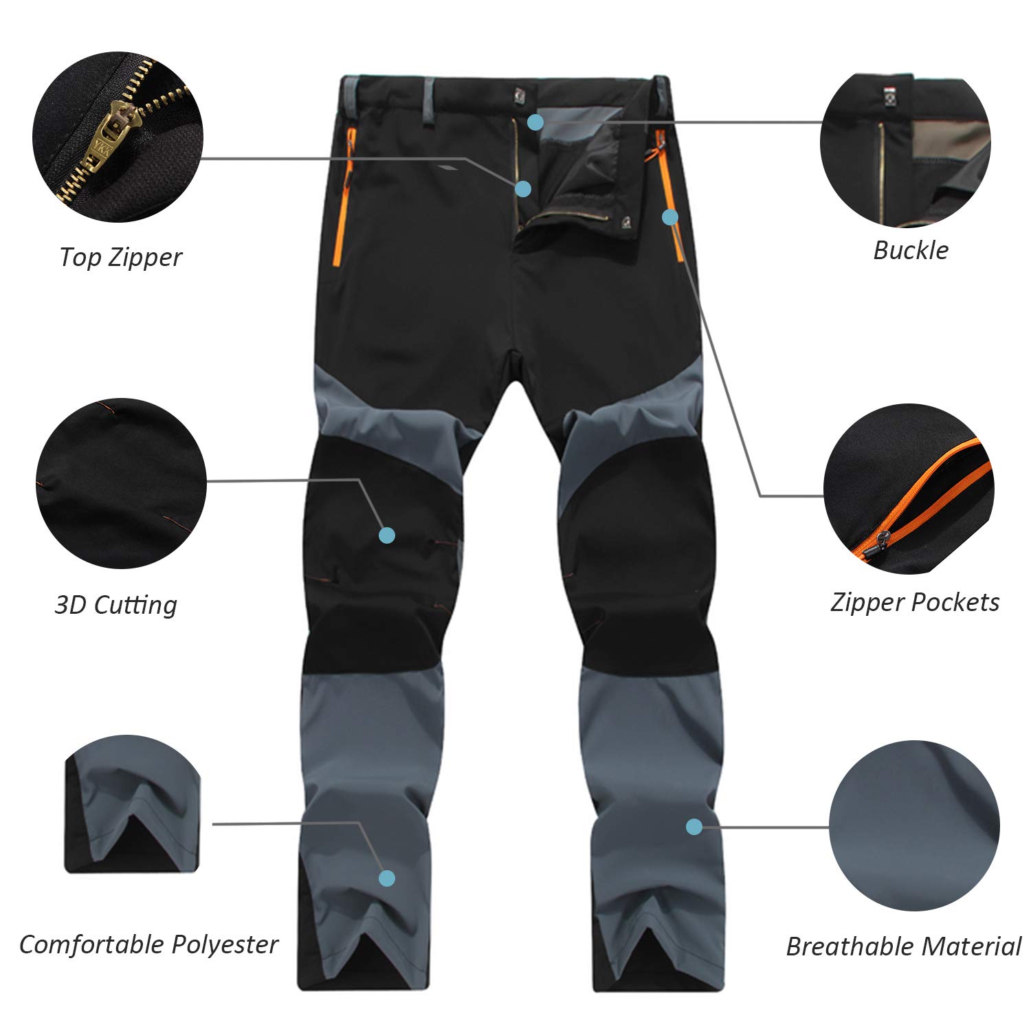 LHHMZ Pantaloni da Trekking per Asciugatura Rapida da uomoLeggero  Traspirante Pantaloni da Passeggio Pantaloni da Trekking da Arrampicata  Sportiva Idrorepellente Abbigliamento Uomo berjaya.edu.my