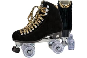 Moxi Skates - Panther - Fun and Fashionable Womens Roller Skates | Black Suede