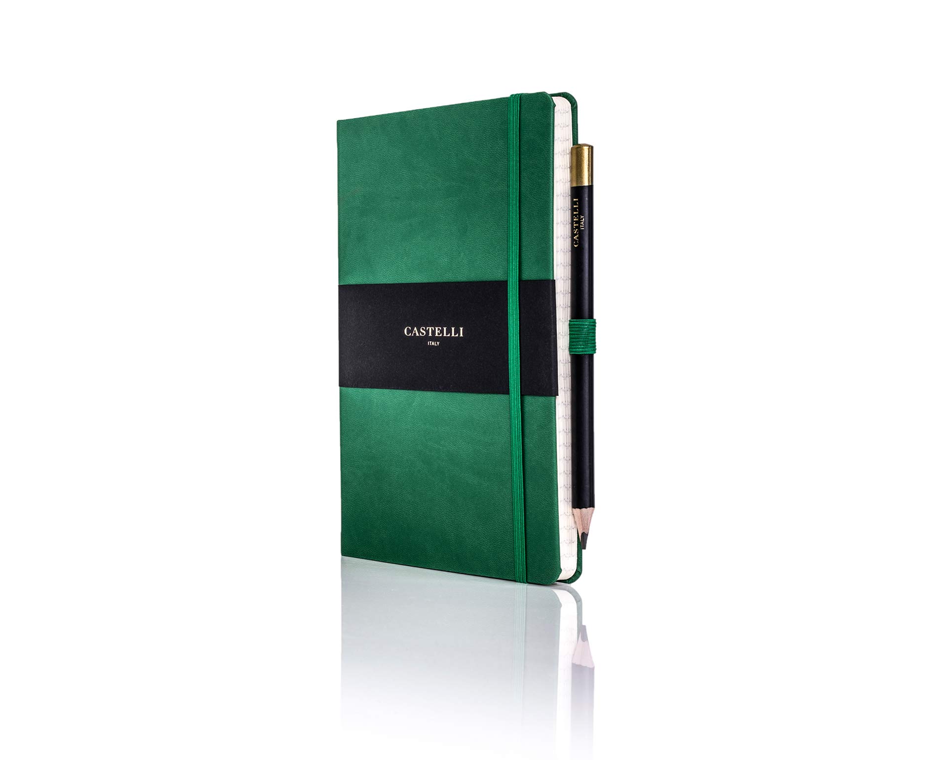 Castelli RQ24/25-928 Medium Lined Ruled Tucson Notebook - Forest Green