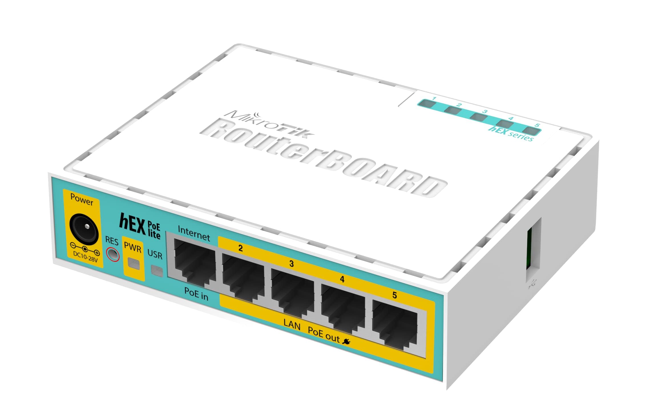 Mikrotik hEX PoE lite Ethernet LAN White - wired routers (White, -35 - 70 °C, 10/100Base-T(X), Internal, Ethernet (RJ-45))