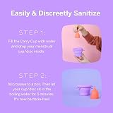 Pixie Cup Menstrual Cup Sterilizer - Compact & Microwavable Cleaner view 3