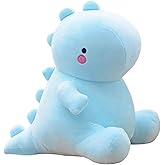 VHYHCY Cute Dinosaur Plush Toys, Fat Dinosaur Stuffed Dolls, Soft Animal Dino Plushie, Birthday Gifts for Kids Girls Boys Blue 12 inch