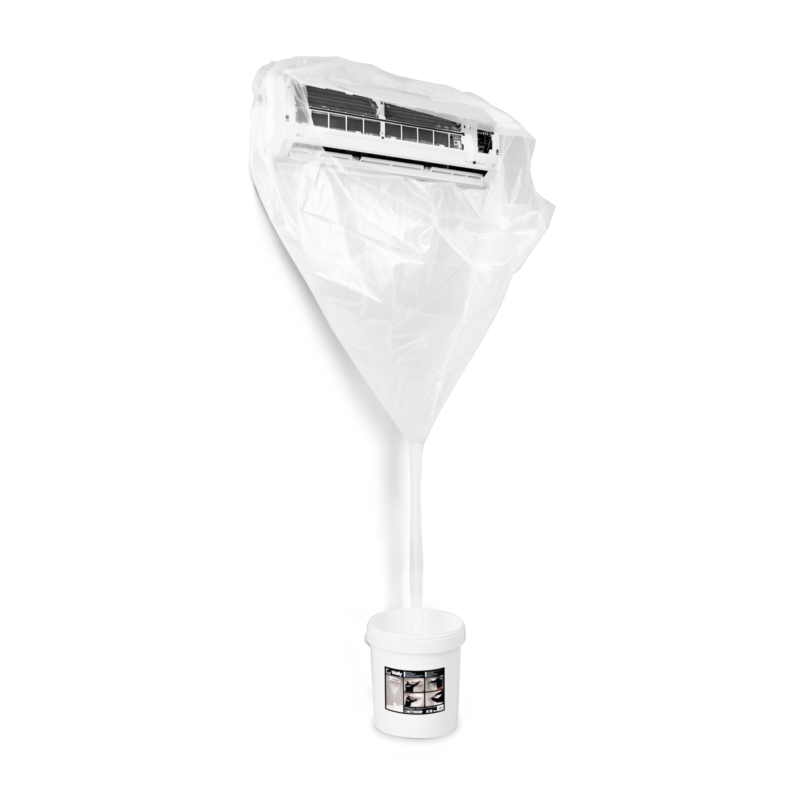 ERRECOM Wally, Air Conditioner Cleaning Cover (Wall-mounted Units) with Drain Outlet Pipe