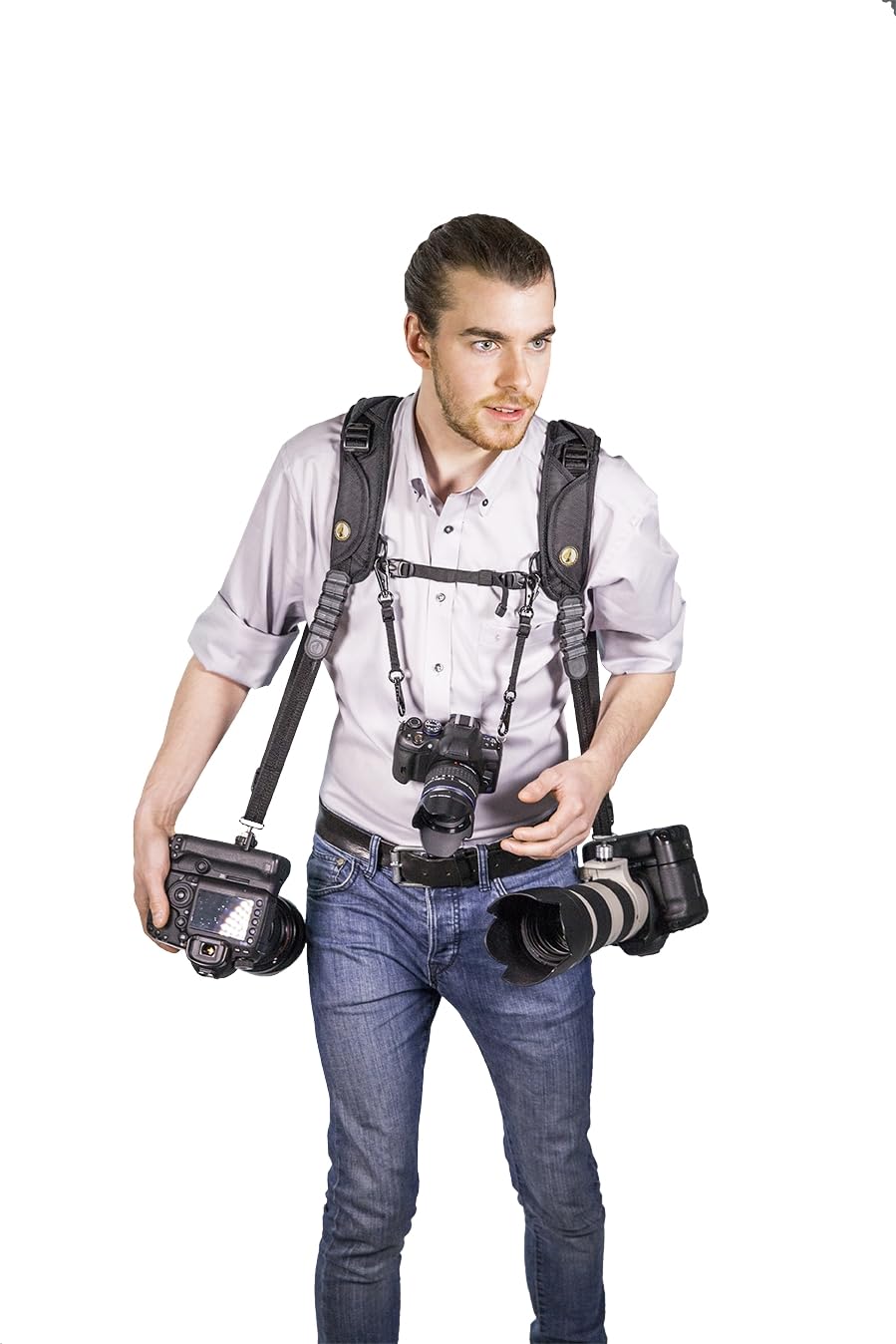 SUN-SNIPER Professional Camera Strap ROTABALL DOUBLE-PLUS-HARNESS, Black (SSN-RB-DPH)