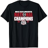 Ohio State Buckeyes National Champs 2024 CFP Winners Black T-Shirt