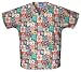 Scrub H.Q. by Cherokee Women's V-Neck 2 Pocket Caring For The Cause Print Scrub Top