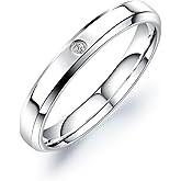 SeiMios 3mm 5mm Wedding Band for Women & Men Stainless Steel Couples Ring Comfort Fit High Polish