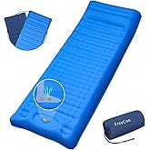 Camping Air Mattress 4.3" Ultra Thick Inflatable Sleeping Pad with Built-in Pump & Pillow, Ultralight Floor Mat Single Travel
