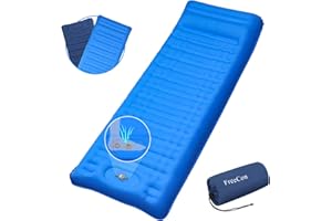 Camping Air Mattress 4.3" Ultra Thick Inflatable Sleeping Pad with Built-in Pump & Pillow, Ultralight Floor Mat Single Travel