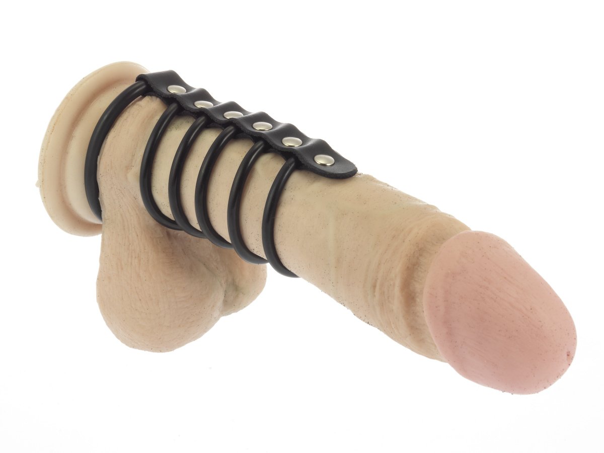 Rimba - Penis Article with Rubber Rings Black