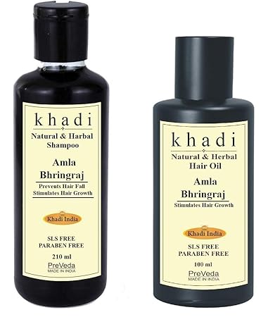 Buy Preveda Khadi Amla Bhringraj Combo Shampoo 210 Ml Oil 100