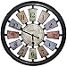 Westclox 36014 Color Panel Round Quartz Wall Clock, 18.5-Inch, Black