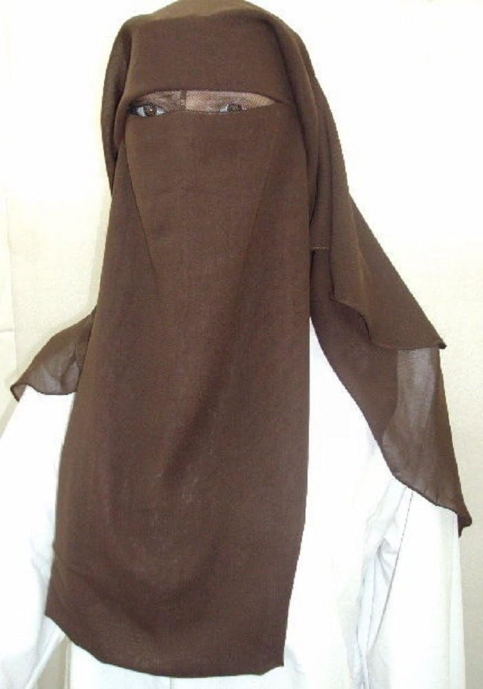 Long Saudi Niqab Nikab 3 Layers burqa Hijab Face cover Veil Islam Islamic Jilbab