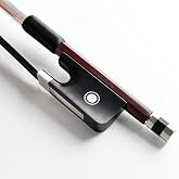 VINGOBOW Brazilwood Cello Bow 4/4 Full Size 71.5cm | Ebony Frog, Natural Mongolian Black Horsehair, Well-Balanced, Warm Tone