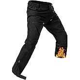 Yevtzl Men's Fleece Lined Waterproof Ski Pants, Insulated Mens Snow Winter Pants for Cold Weather, Outdoor Soft-Shell Pant