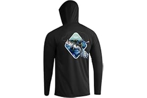 Palmyth Fishing Hoodie for Men Long Sleeve Sun Protection UV UPF 50+ Shirts…