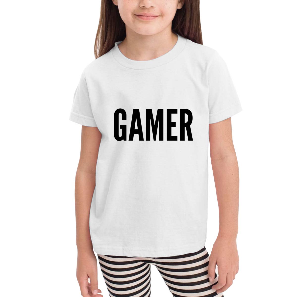 Yakjfdivn Statet Gamer Girls Short Sleeve Crew Neck T Shirt