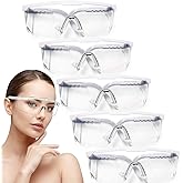 Safety Glasses, 5PCS Adjustable Wide-Vision Protective Glasses, Lightweight Fog-Proof Safety Goggles