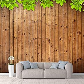 Wall Mural Brown Retro Wood Textured Paneling Removable Self-Adhesive Large Wallpaper - 66x96 inches