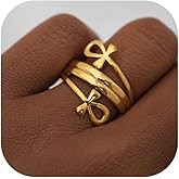 Someki Cross Ring Gold Statement Rings Boho Adjustable Rings Summer Accessories Beach Jewelry Anniversary Birthday Gifts for Women