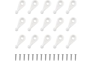 MOROBOR 50PCS Glass Retainer Clips Kit, Glass Panel Retainer Clips Glass Door Plastic Retainer Clips with Screws for Fixing Glass Cabinet Doors (Pure White)