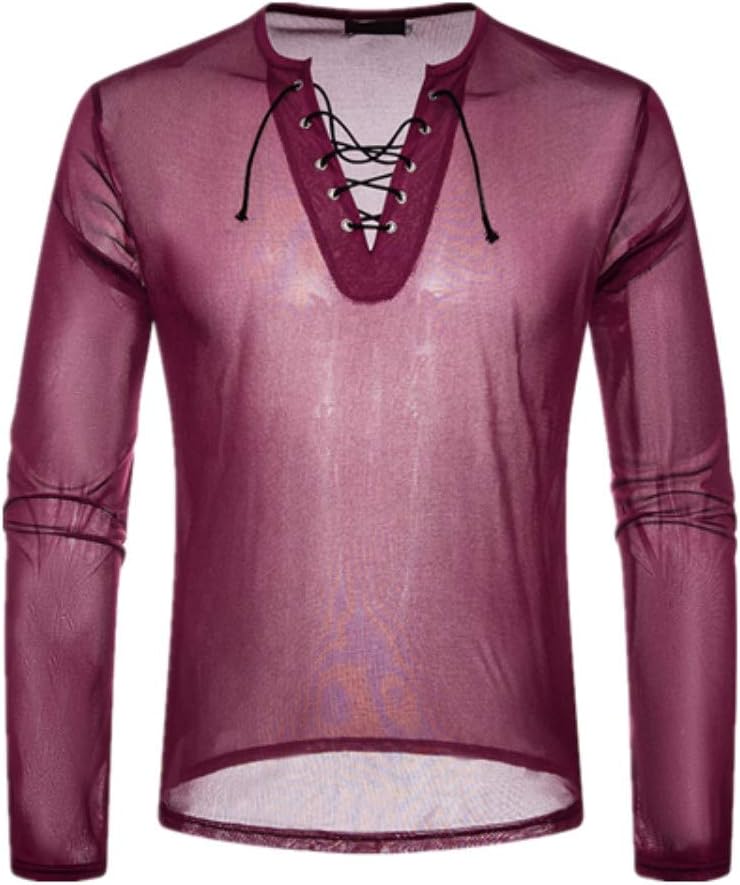 Men's Premium Lightweight Transparent Long Sleeve T-Shirt Top